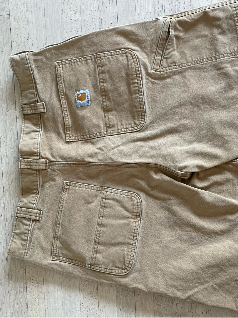 Carhartt Khaki/Tan Carpenter Pants with Back Patch